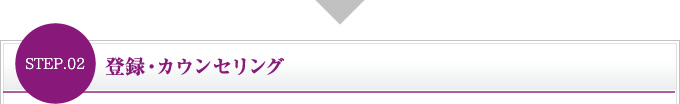 STEP:2｜登録・カウンセリング